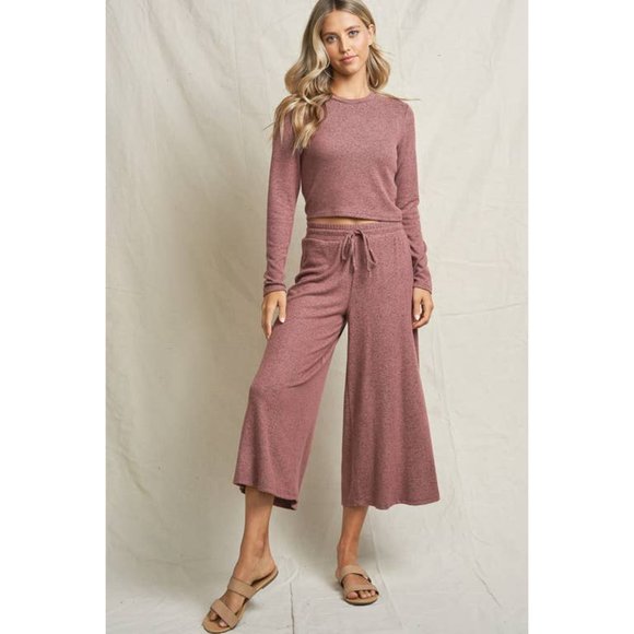 Ultra-Soft Two Piece Lounge Set by Maronie  Mauve NWOT - Picture 6 of 6